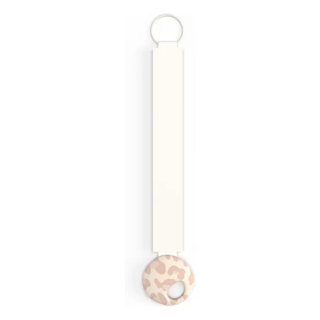 Pebble Graouu pacifier clip | Pink