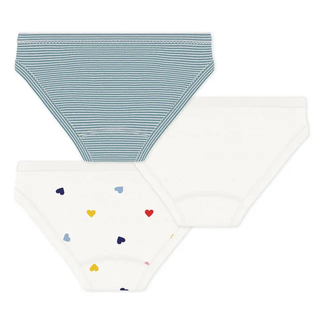 Lot 3 Culottes Rayées | Blanc