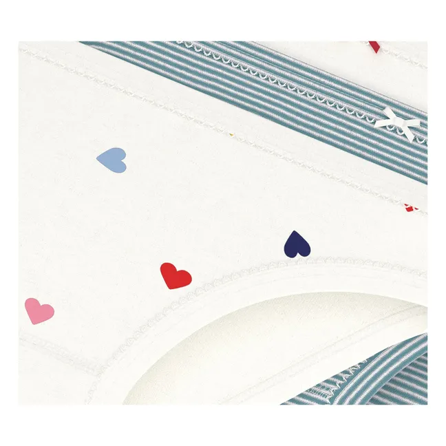 Lot 3 Culottes Rayées | Blanc