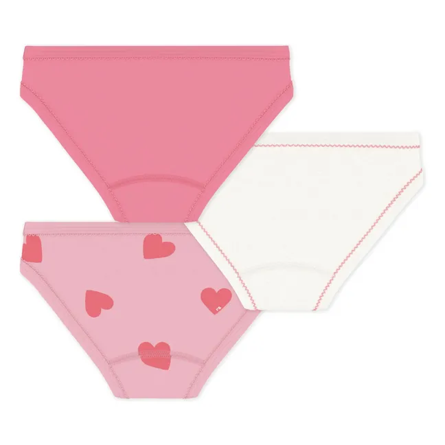 Set of 3 Heart Panties | Pink