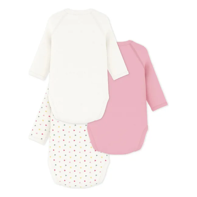 Set of 3 Mon Trésor Organic Cotton Crossed Bodies | White