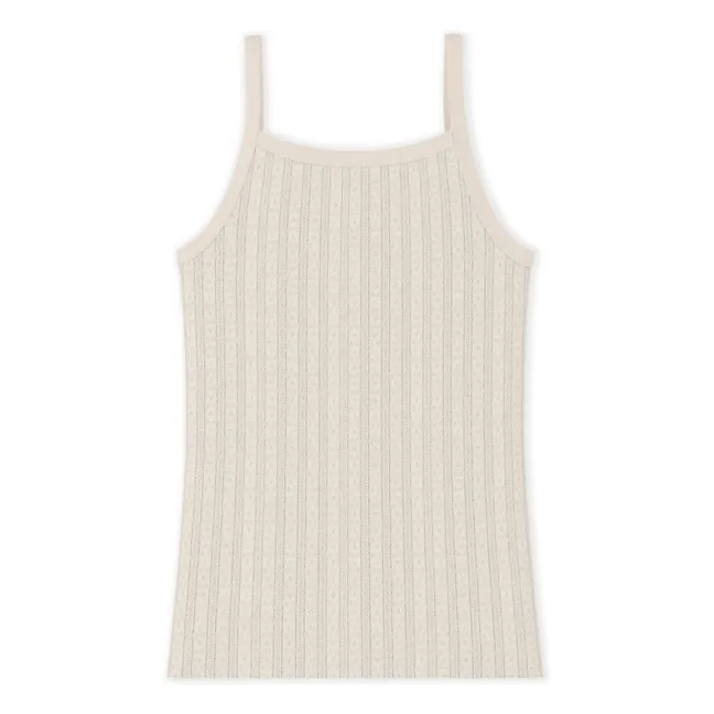 Camiseta de tirantes calada | Crudo