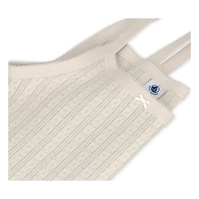 Camiseta de tirantes calada | Crudo