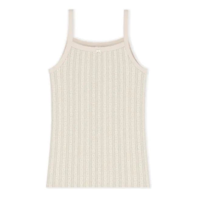 Camiseta de tirantes calada | Crudo