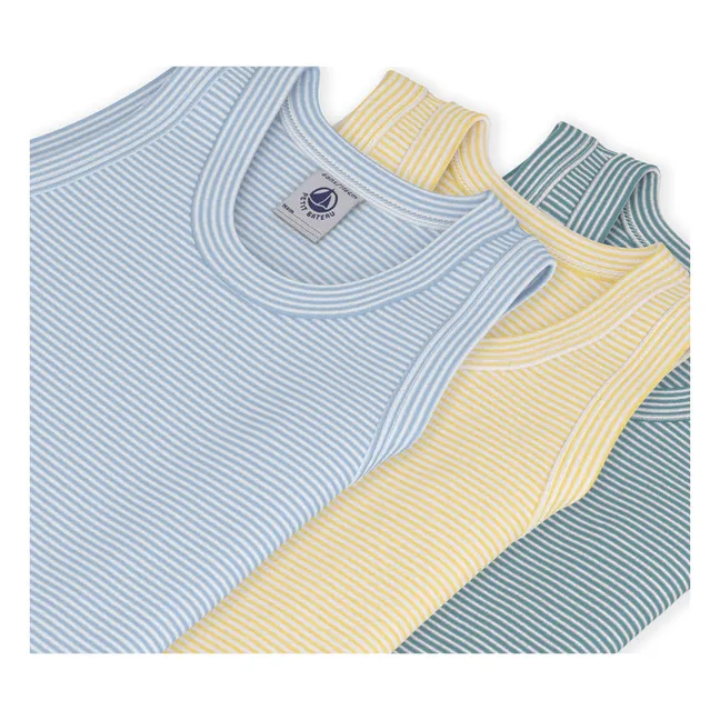 Lot 3 Débardeurs Rayés Milleraies | Bleu