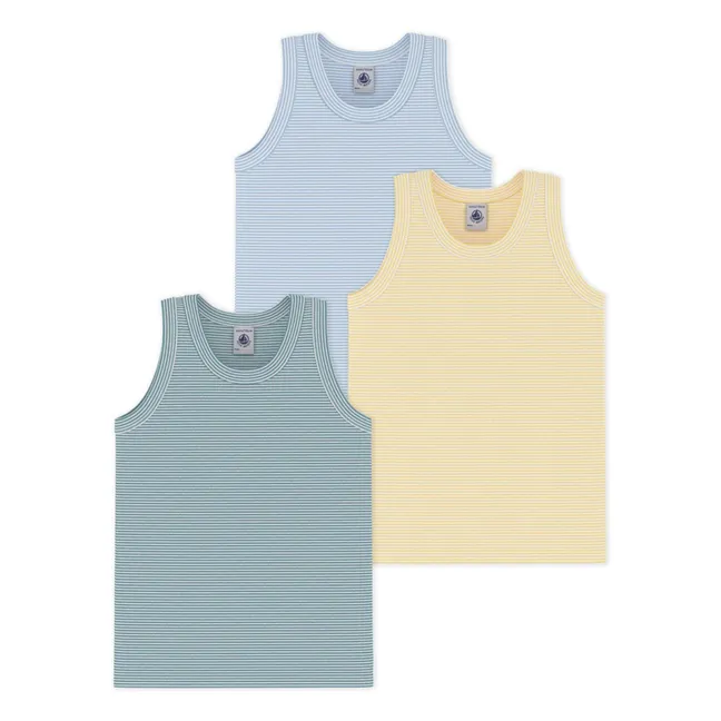 Lote 3 Milleraies Camiseta de tirantes a rayas | Azul