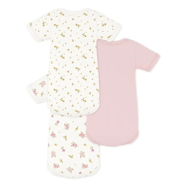 Lot 3 Bodies Fleuris Coton Bio | Rose