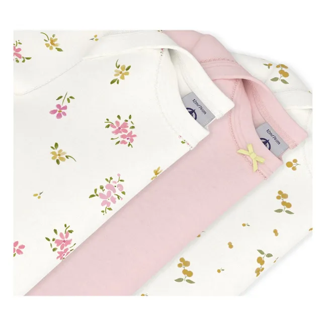 Lot 3 Bodies Fleuris Coton Bio | Rose