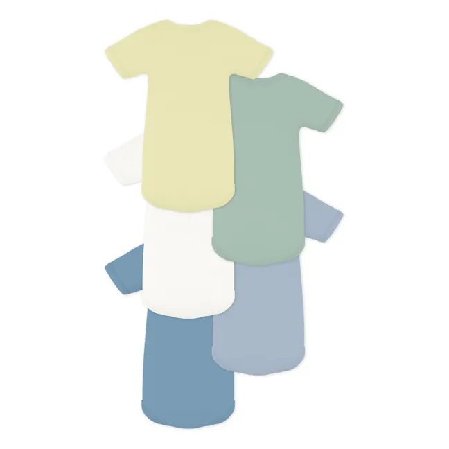 Lote de 5 cuerpos de Semainier de algodón ecológico | Azul