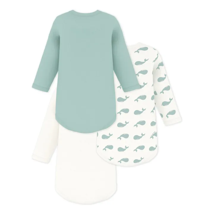 Set de 3 Cuerpos de Ballena Algodón Ecológico | Blanco- Imagen del producto n°2