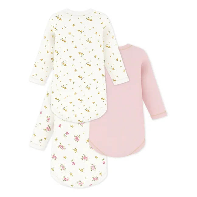 Lot 3 Bodies Fleuris | Blanc