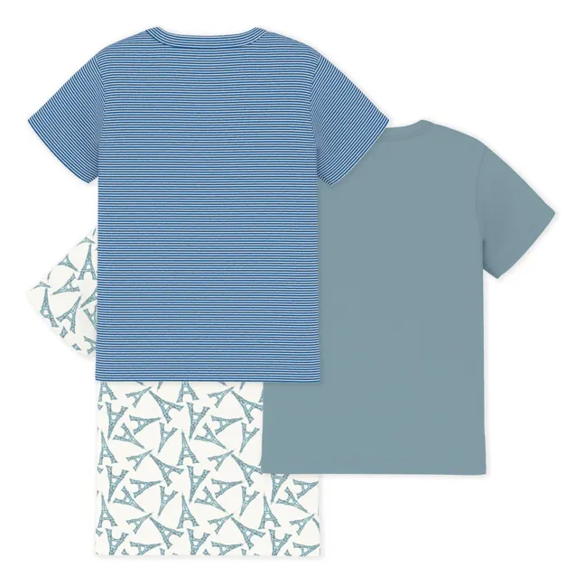 Lote de 3 camisetas Torre Eiffel | Verde