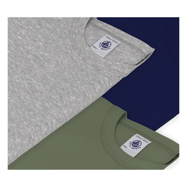 Lote de 3 camisetas lisas | Khaki