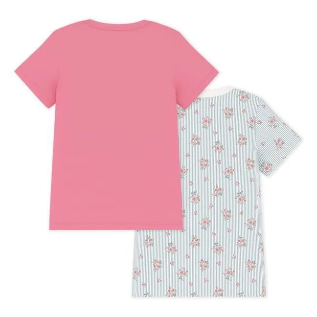 Lot 2 T-shirts Fleuris | Rose