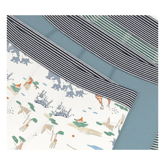Lot 3 Boxers Savane | Bleu