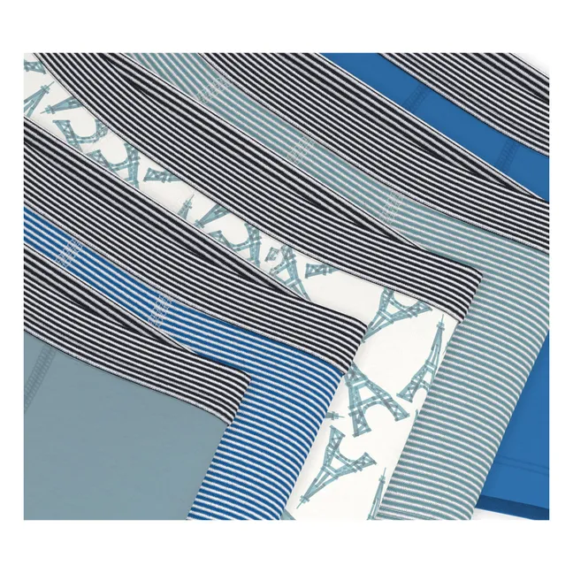 Lote de 5 calzoncillos Torre Eiffel | Azul