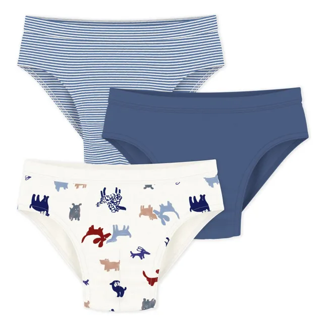 Lot 3 Slips Chiens | Bleu