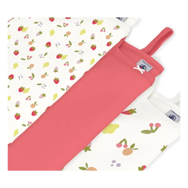 Lote 3 Camisetas de tirantes de frutas | Blanco