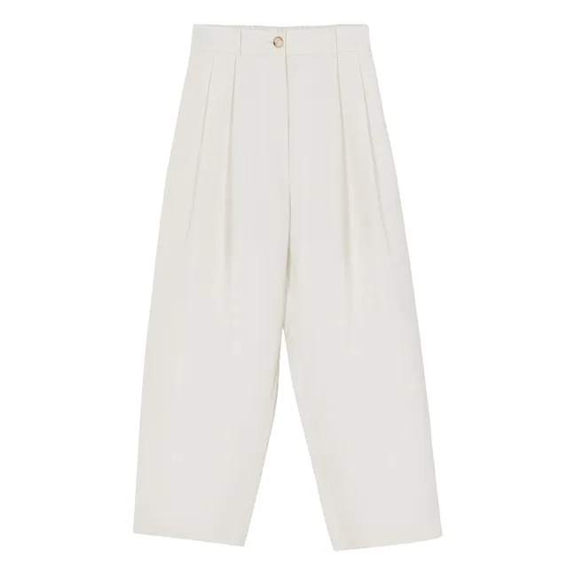 Pantalon Tailored Coton | Ivoire