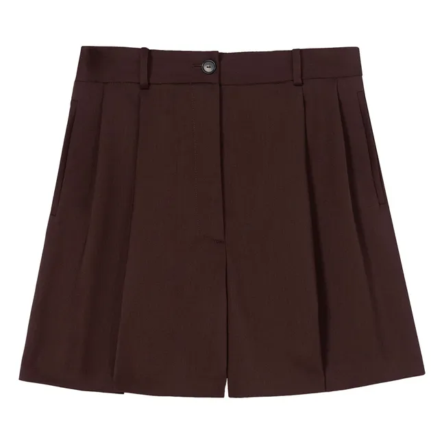 Bermuda sartoriali in lana | Burgundy