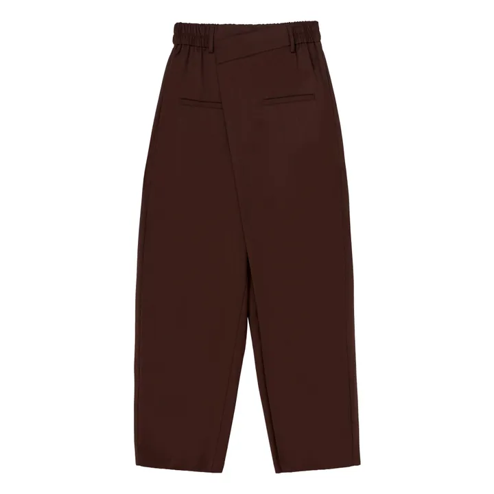 Pantalón sastre de lana con doble botonadura | Burgundy- Imagen del producto n°0