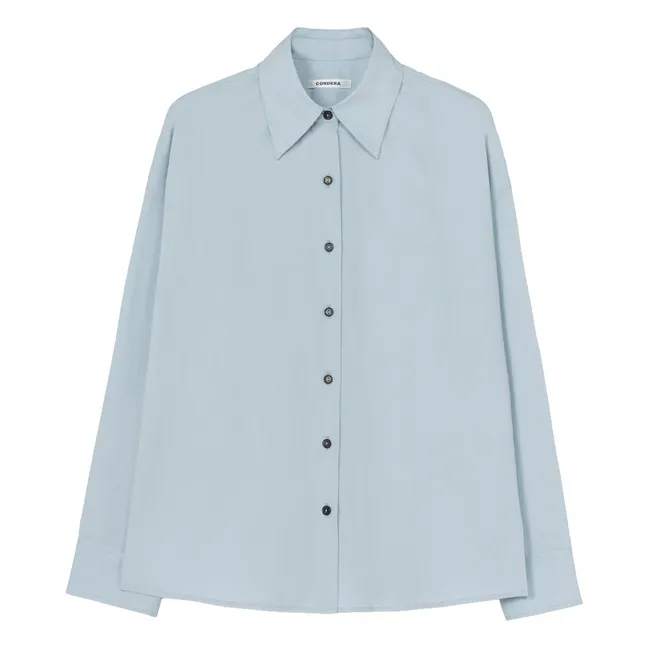 Cotton Oversized Shirt | Light blue