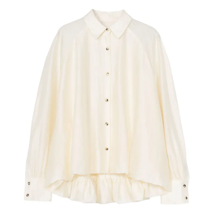 Blusa de manga globo Marfil | Crema- Imagen del producto n°0