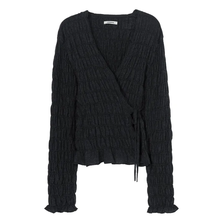 Cárdigan de lana merina | Gris Antracita- Imagen del producto n°0