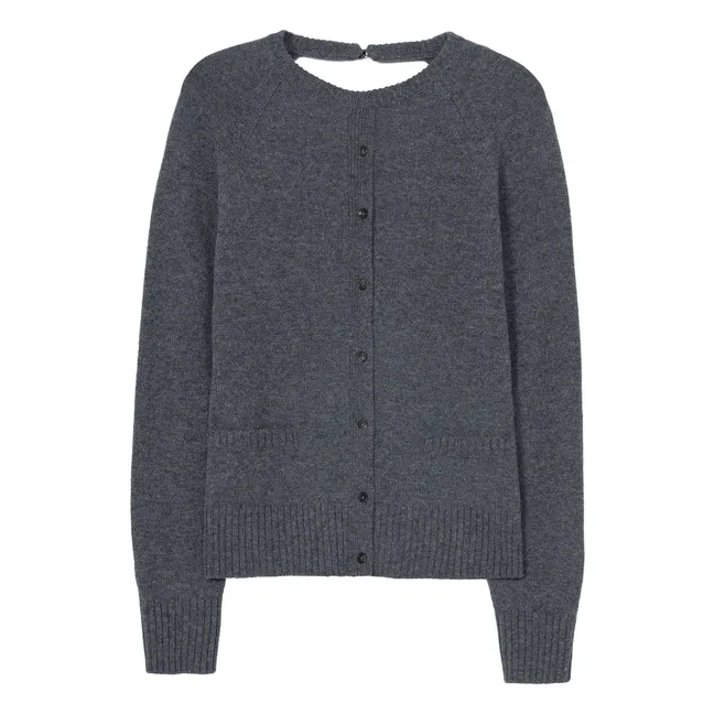 Pull Dos Nu Laine Mérinos | Gris