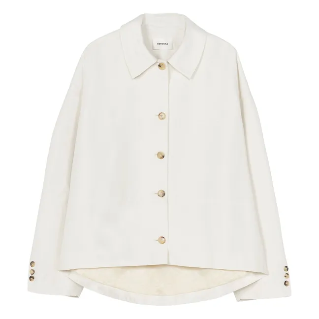 Jacke Cocoon Baumwolle | Elfenbeinfarben