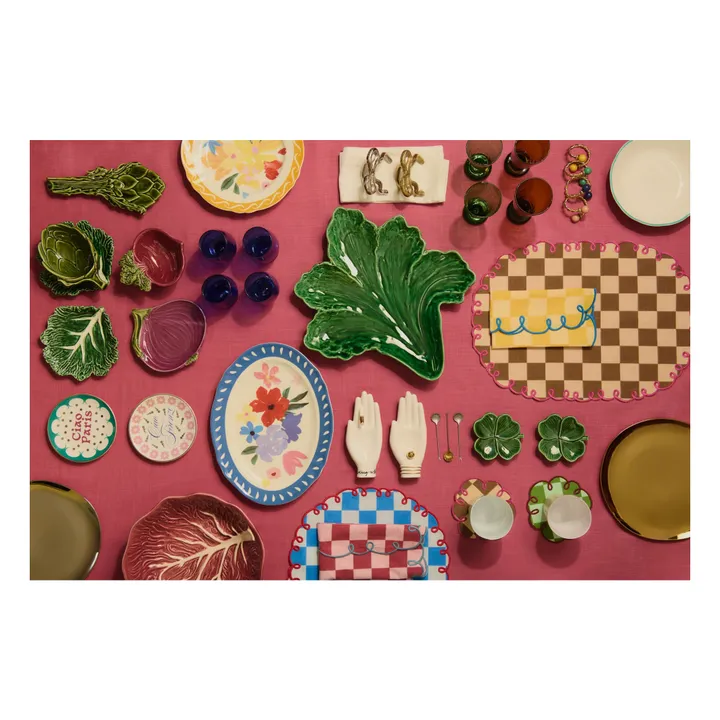 Assiette en céramique oignon Cipolla | Rose- Image produit n°1