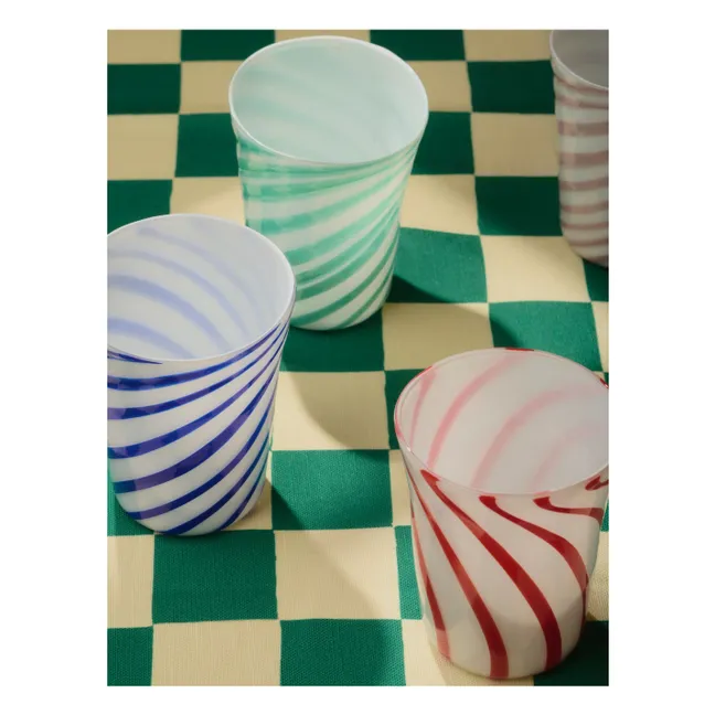 Verres en verre soufflé Bachette Verde - Set de 2 | Vert