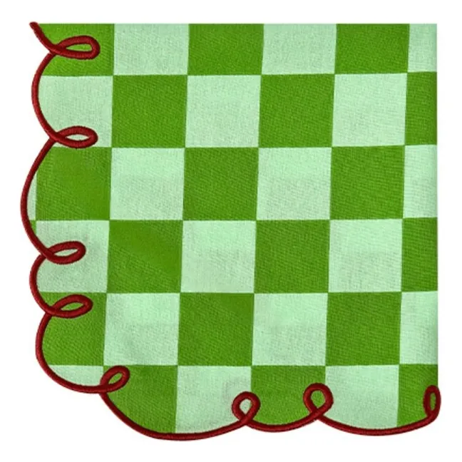 Servilletas de guinga Dama Verde - Lote de 2 | Verde