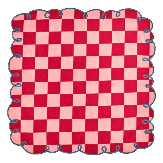 Servilletas de guinga Dama Rosa - Lote de 2 | Rojo