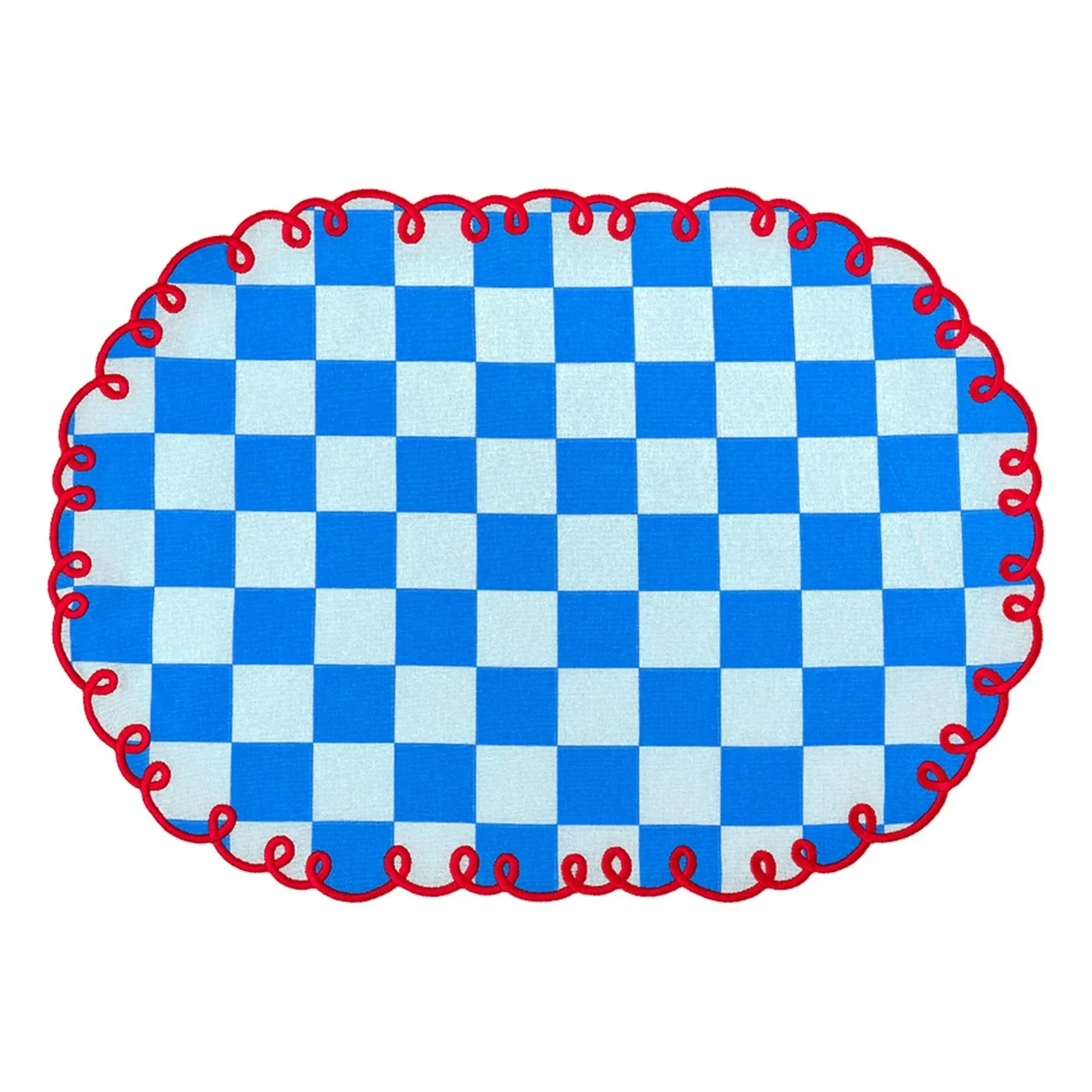 Bitossi Blue Dama Dama Azzurro Gingham Placemats - Set Of 2