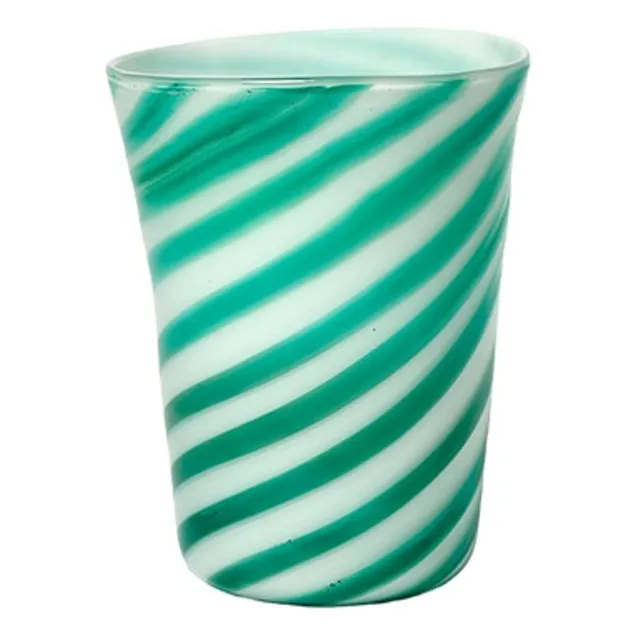 Bitossi Green Bachette Verde Blown Glass Glasses - Set Of 2