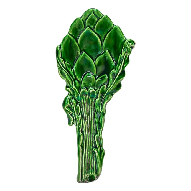Carcifio artichoke ceramic spoon rest | Green