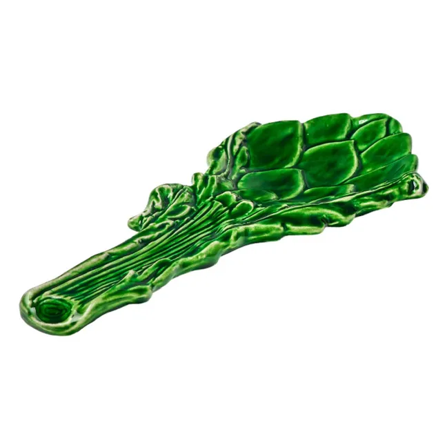 Repose cuillère en céramique artichaut Carcifio | Vert