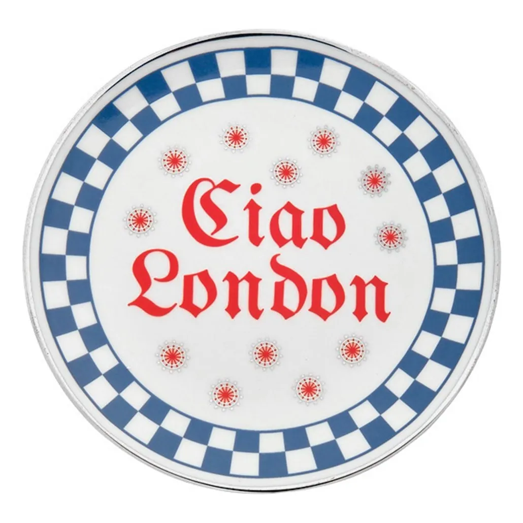 Bitossi Dark Blue Ciao London Plate