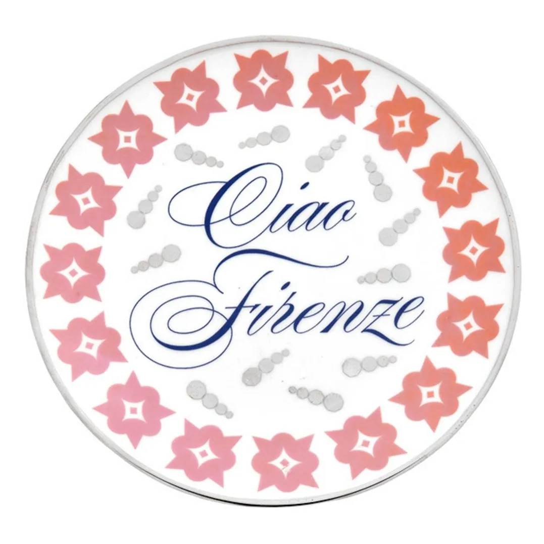 Bitossi Pink Ciao Firenze Plate