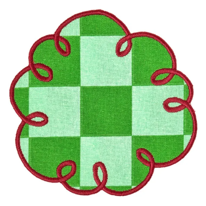 Dessous de verre vichy Dama Verde - Set de 2  | Vert- Image produit n°0