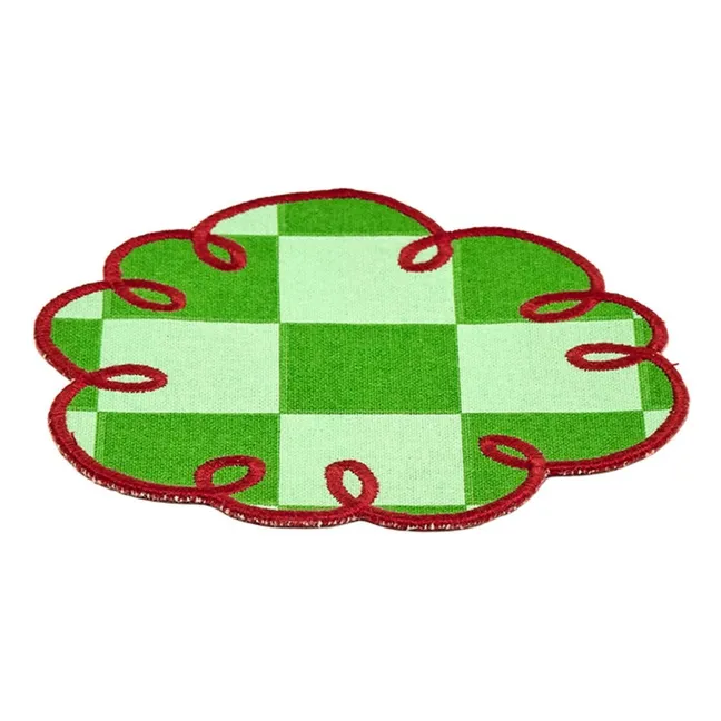 Dessous de verre vichy Dama Verde - Set de 2 | Vert