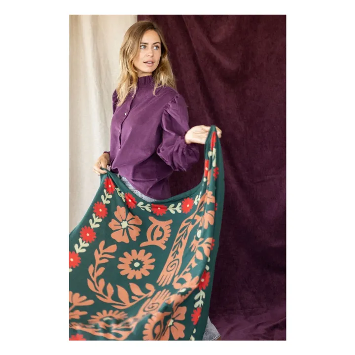 Grand foulard Latika | Vert forêt- Image produit n°2