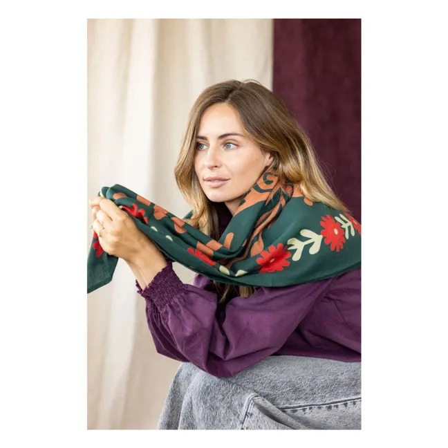 Large scarf Latika | Forest Green