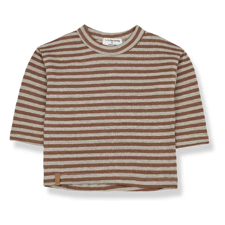 T-Shirt Eros Leinen | Schokoladenbraun- Produktbild Nr. 0