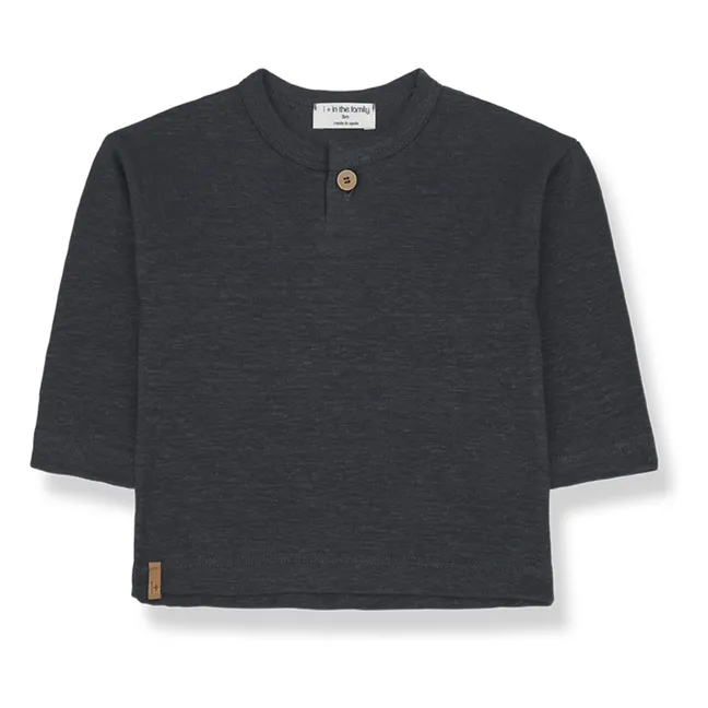 Vinci Linen T-shirt | Charcoal grey