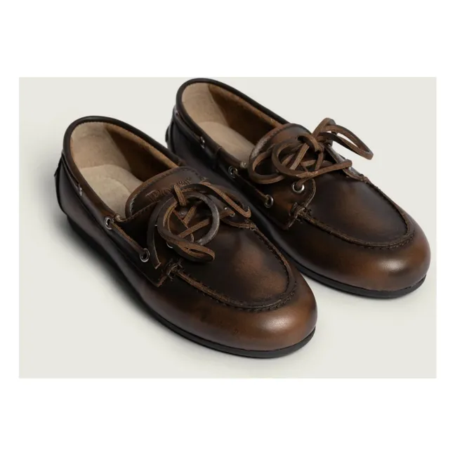 Chaussures Bateau Cuir | Café