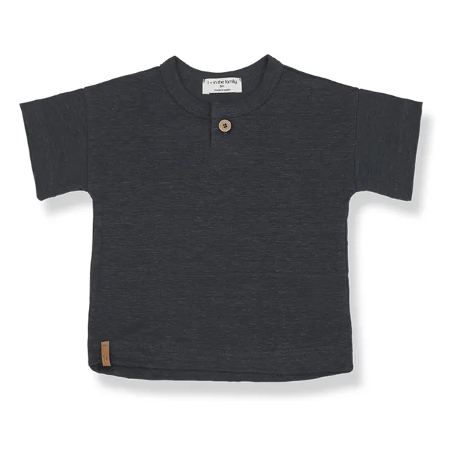 Valdarno Linen T-shirt | Charcoal grey