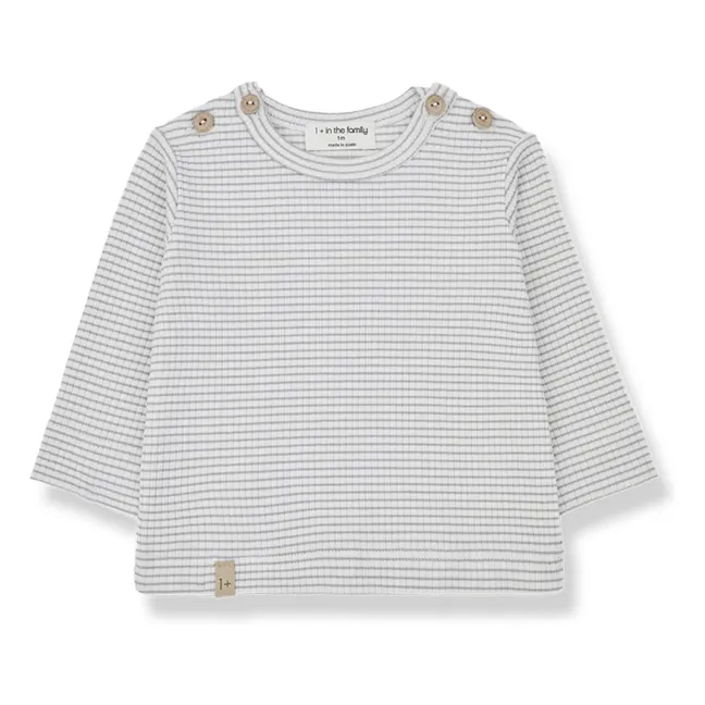 Striped OT T-shirt | Gris galet