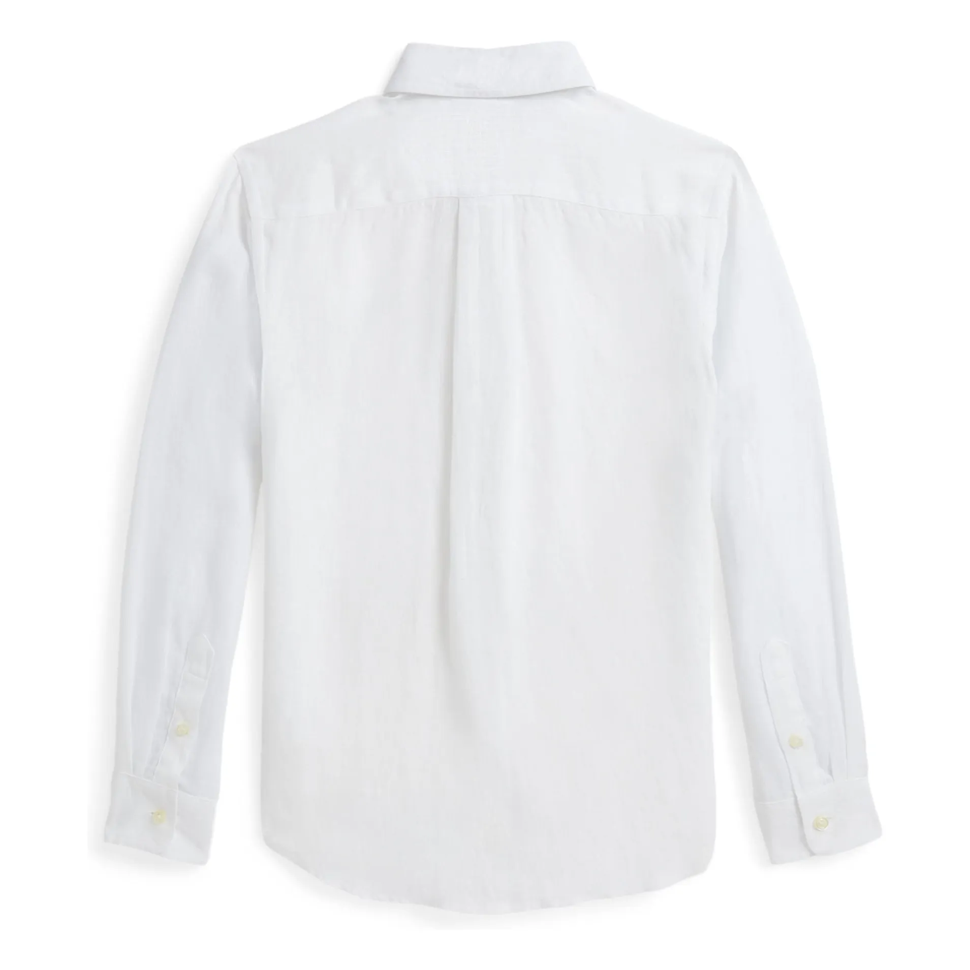 Camisa deportiva de lino con logotipo | Blanco- Imagen del producto n°3